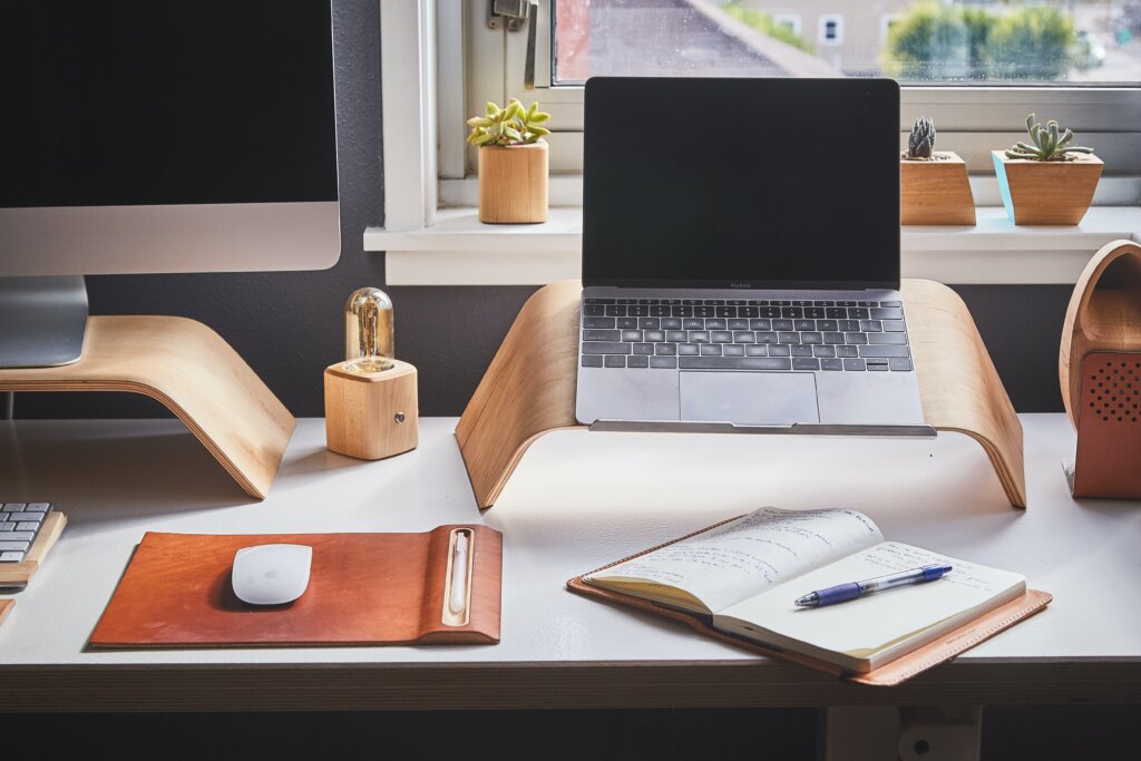 The perfect home office setup setting up your workspace at home best way to organize your desk work from home setup increase productivity at home office a plant on your desk could combat office stress workplace desktop workstation minimalist design efficient arrangements setup monitors