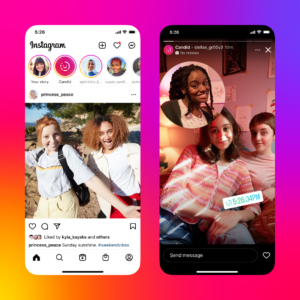 Instagram candid stories feature